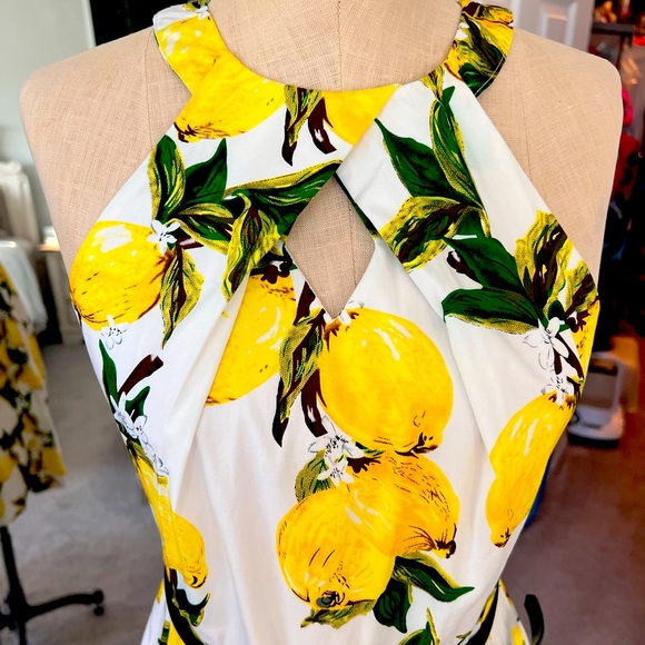 Cotton lemon dress size M - Picture 3 of 4